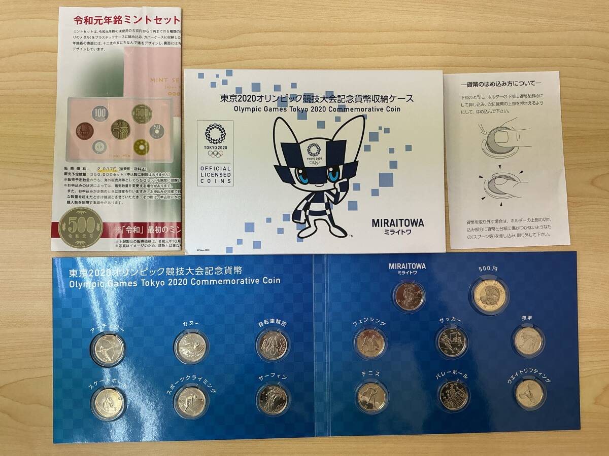 2595◇東京2020オリンピック競技大会記念貨幣収納ケース ミライトワ 日本 通貨 貨幣セット 額面1800円