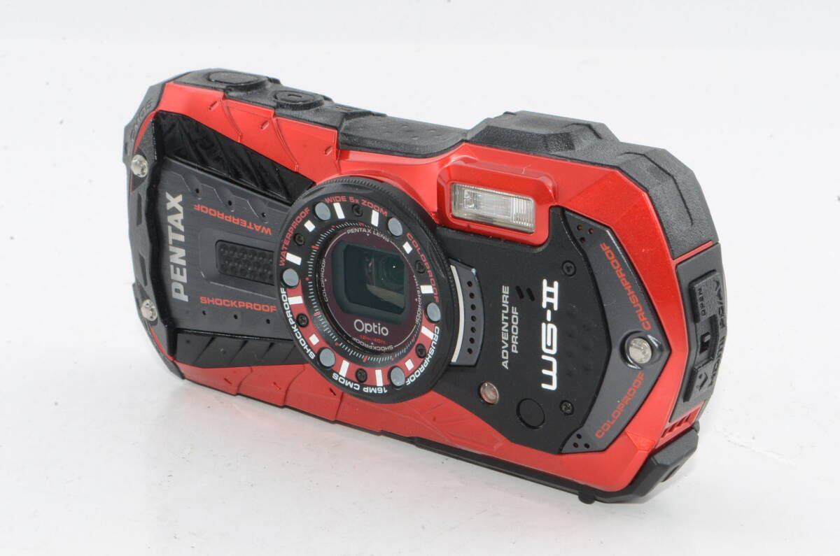 【外観特上級】ペンタックス PENTAX Optio WG-2 レッド　#j15482