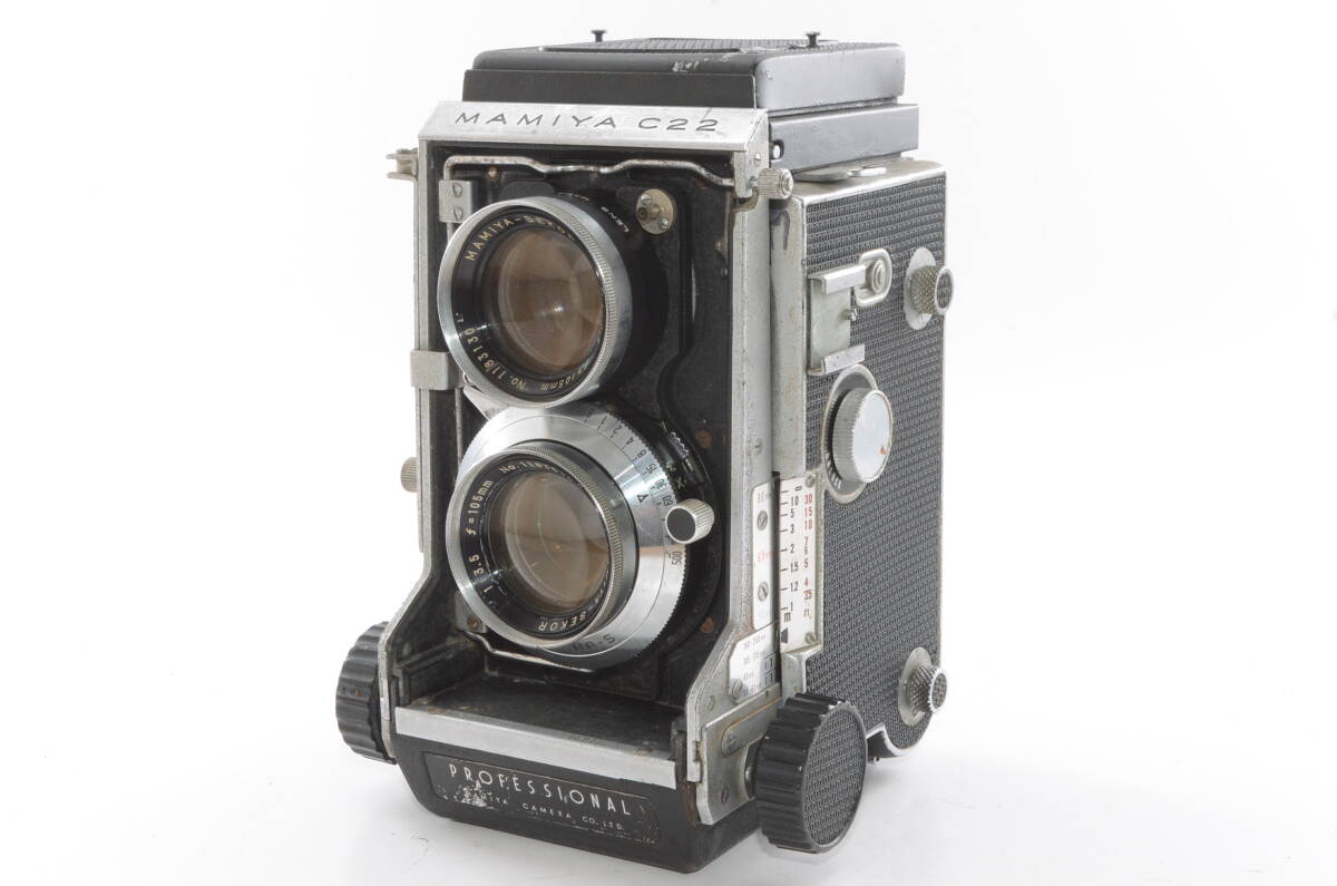 【外観並級】マミヤ MAMIYA C22 二眼レフ PROFESSIONAL フィルムカメラ　#m11411