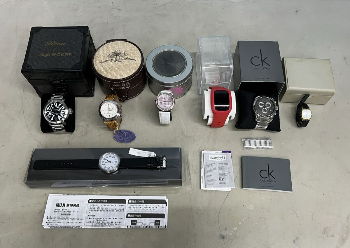 CK/Swatch など　腕時計　いろいろまとめ　計7個まとめ(1本未使用) 動作未確認　中古現状品(80s)