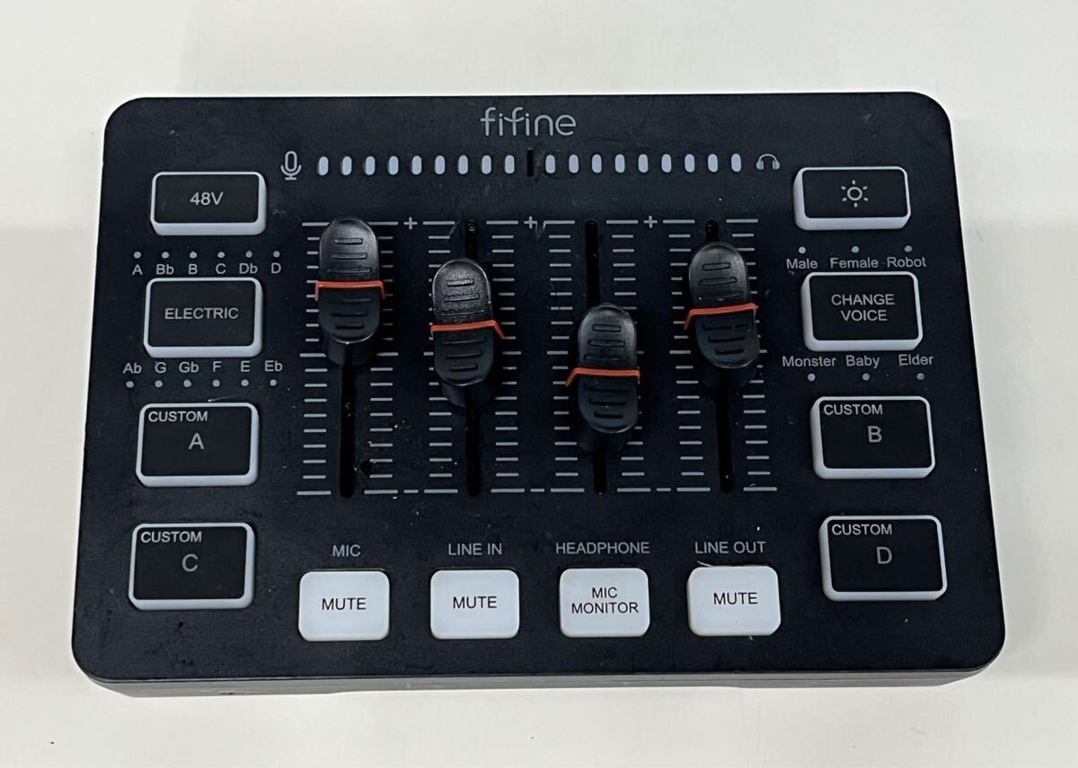 Fifine AmpliGame SC3 ゲーミングオーディオミキサー　通電OK その他動作未確認　中古現状品(60s)