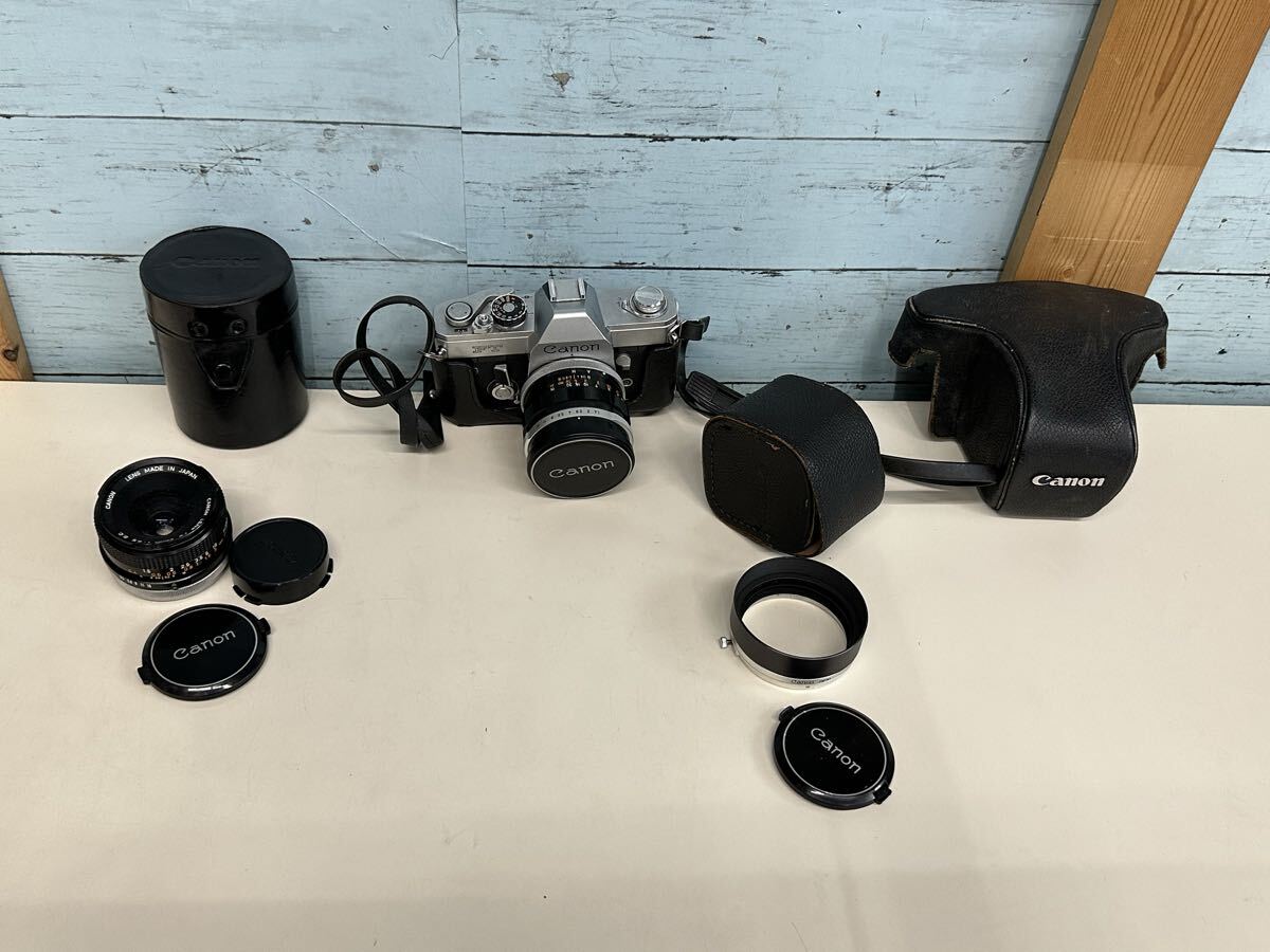 Canon FT 本体　CANON LENS FL 50mm 1:1.4/FD 28mm 1:3.5 レンズ　動作未確認　付属品あり　中古現状品(80s)