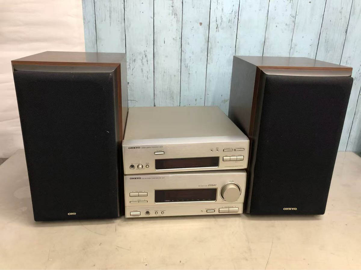 ONKYO EQ-A5、R-A7、PS-A5M，システムコンポ　スピーカー音出しOK，本体通電OK その他動作未確認　中古現状品　ジャンク（160s）