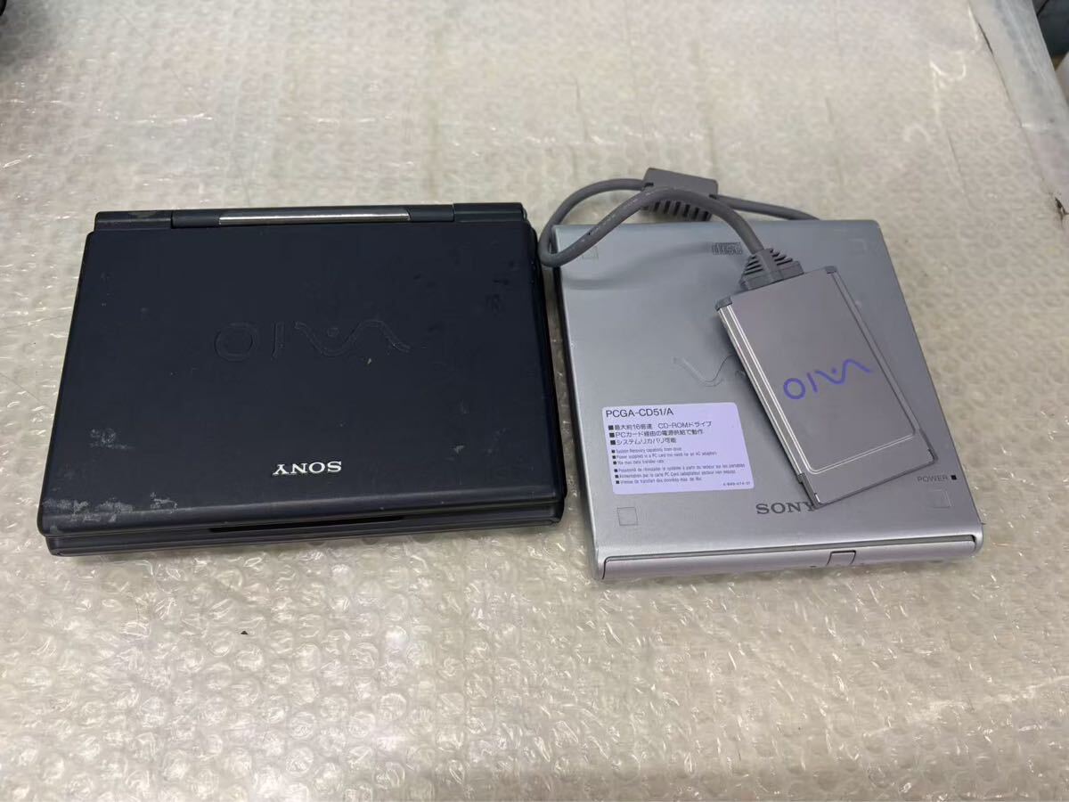 SONY PCG-1C1N、PCGA-CD51，OS起動OK，その他動作未確認　キズ汚れあり　アダプター無し　中古現状品　ジャンク（80s）B