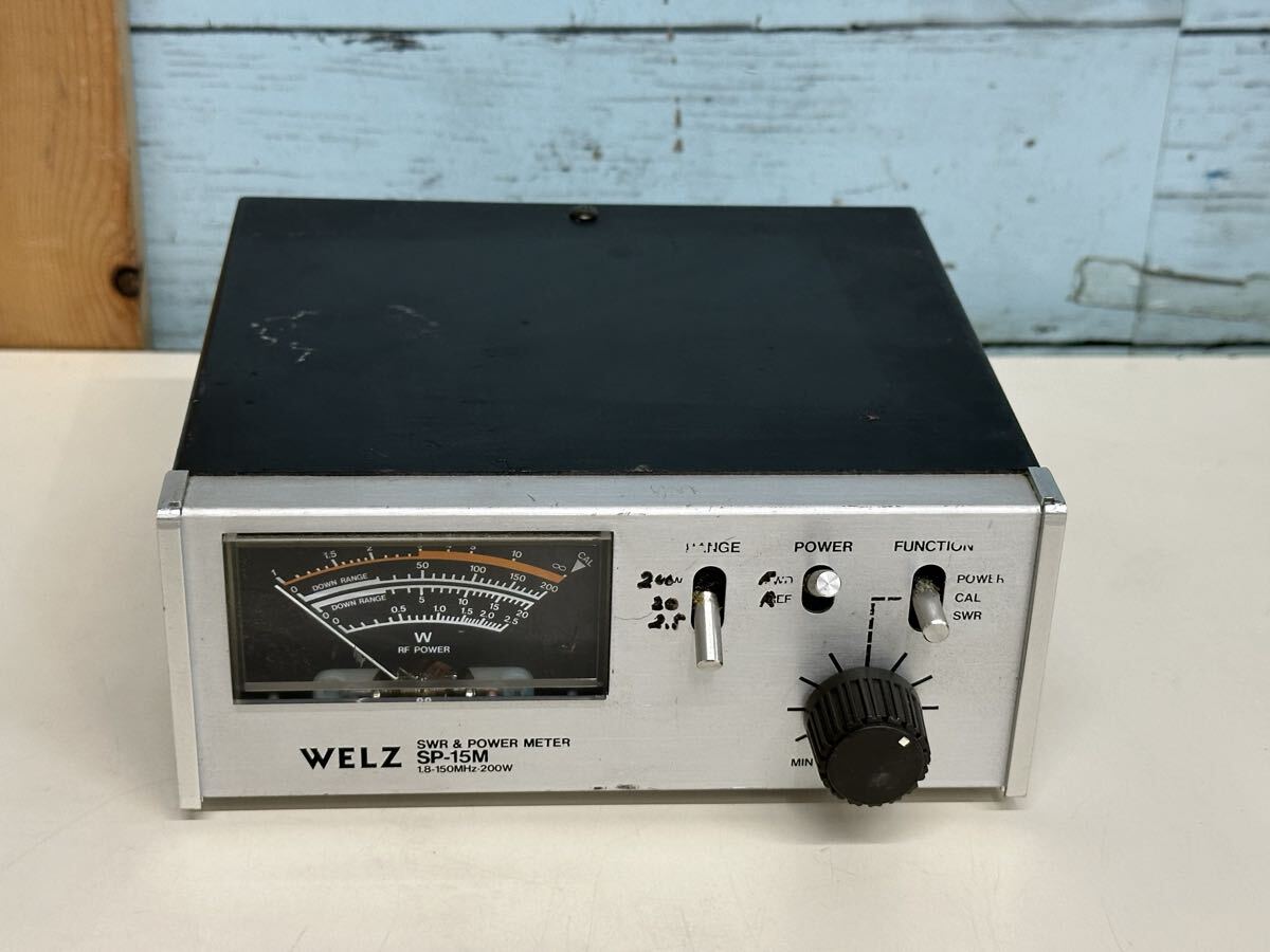 WELZ SWR＆パワーメーター SP-15M 1.8-150MHｚ 200Ｗ　動作未確認　付属品なし　中古現状品(60s)