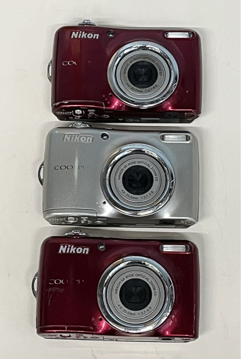 Nikon ニコン COOLPIX L23 コンパクトデジタルカメラ　計3台まとめ　3台通電OK その他動作未確認　中古現状品　(60s)A-2