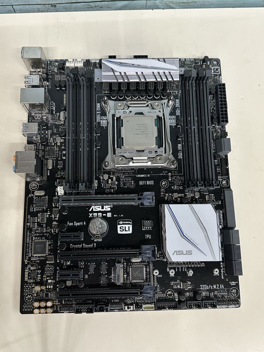 ASUS X99-E マザーボード+core i7-6800k CPU 動作未確認　付属品なし　中古現状ジャンク品(100s)
