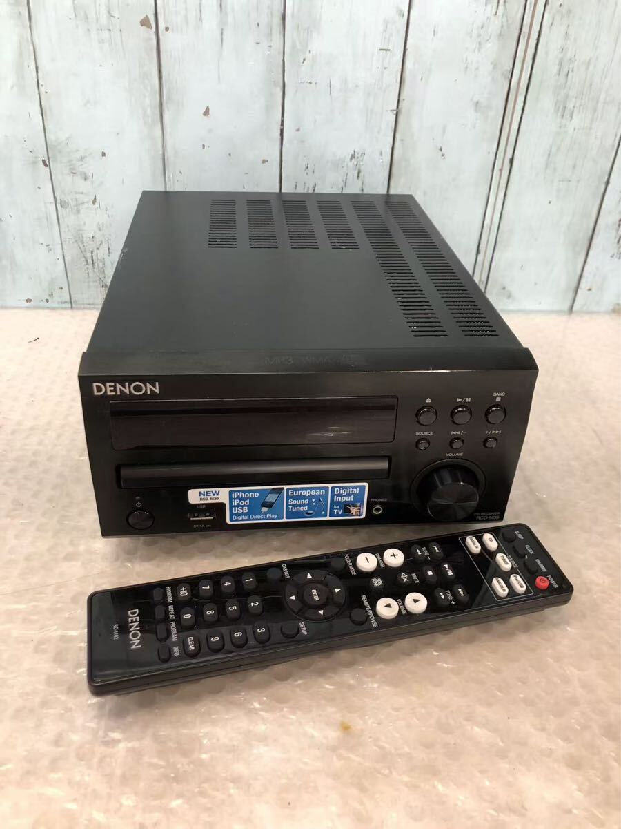 DENON RCD-M39，CDレシーバー　通電後電源ライトチカチカする　　動作不可　リモコン付き　中古現状品　ジャンク（100s）