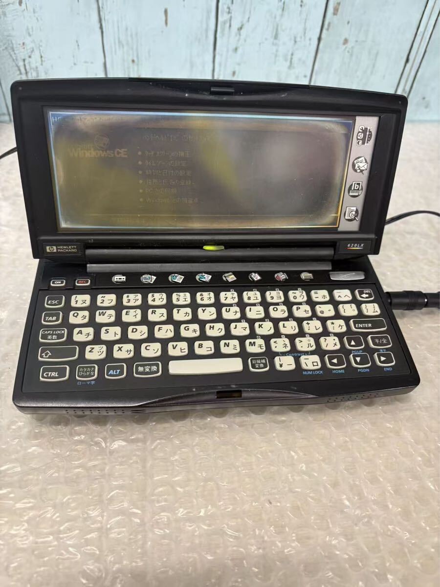 HP 620LX，本体のみ　アダプターなし　通電OK，液晶不良　キズ汚れあり　中古現状品　ジャンク（60s）B