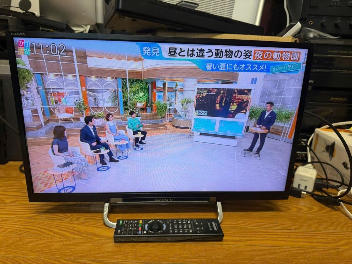送料無料 SONY BRAVIA KDL-24W600A 24V型 液晶テレビ 2016年製 動作品 リモコン・ACアダプターBCAS カード付き