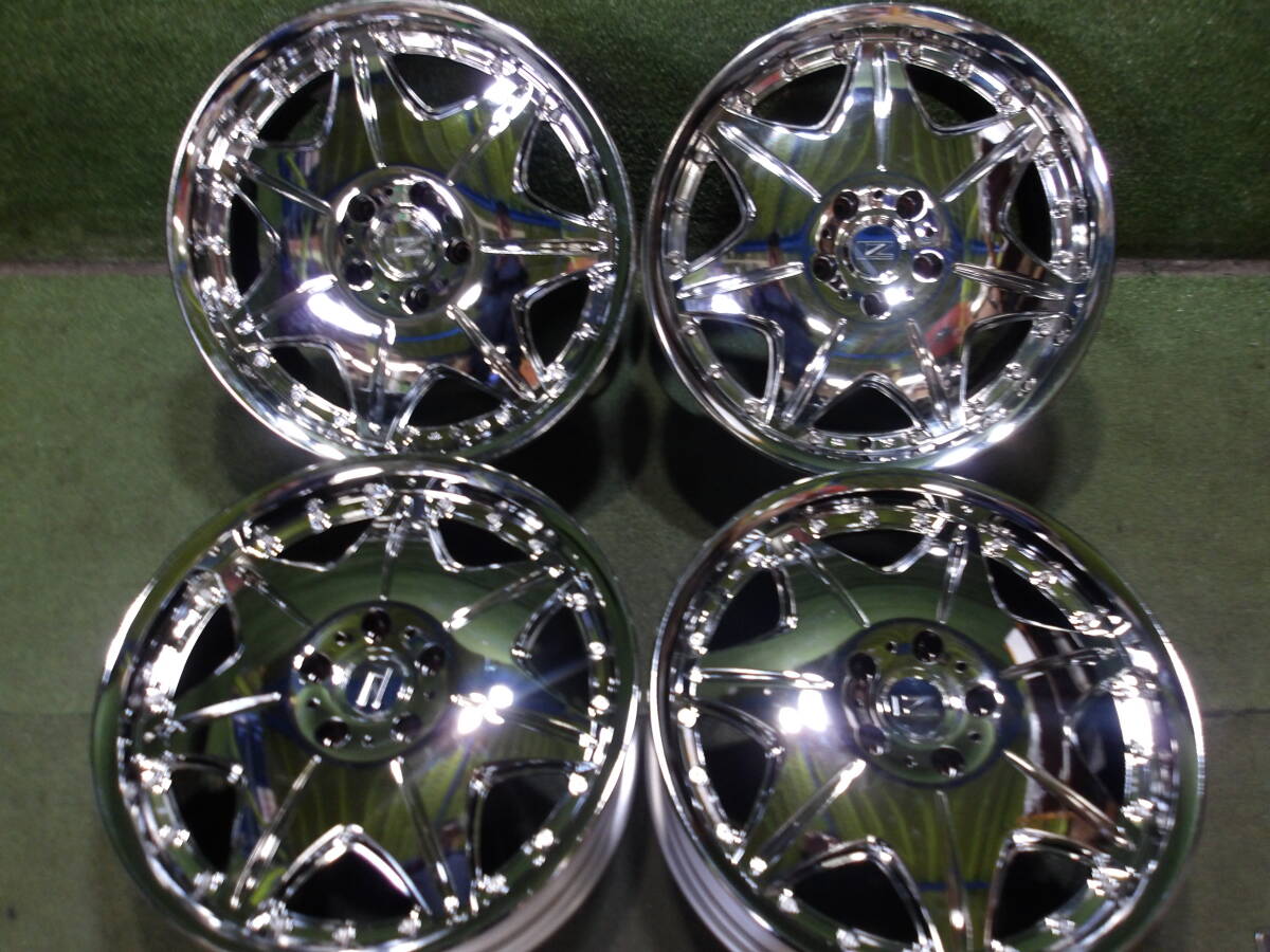 ☆　ホイール　Lowenzahn　メッキホイール　18×7.5J　+48　PCD114.3　5H　4本　☆