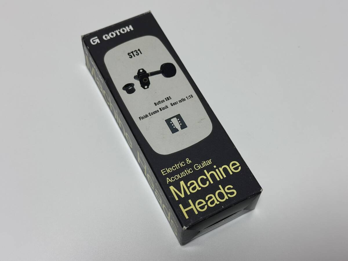 GOTOH ギターペグ ステルス キー 超小型ギターペグ ST31 SB5ツマミ コスモブラック L3＋R3 廃盤品