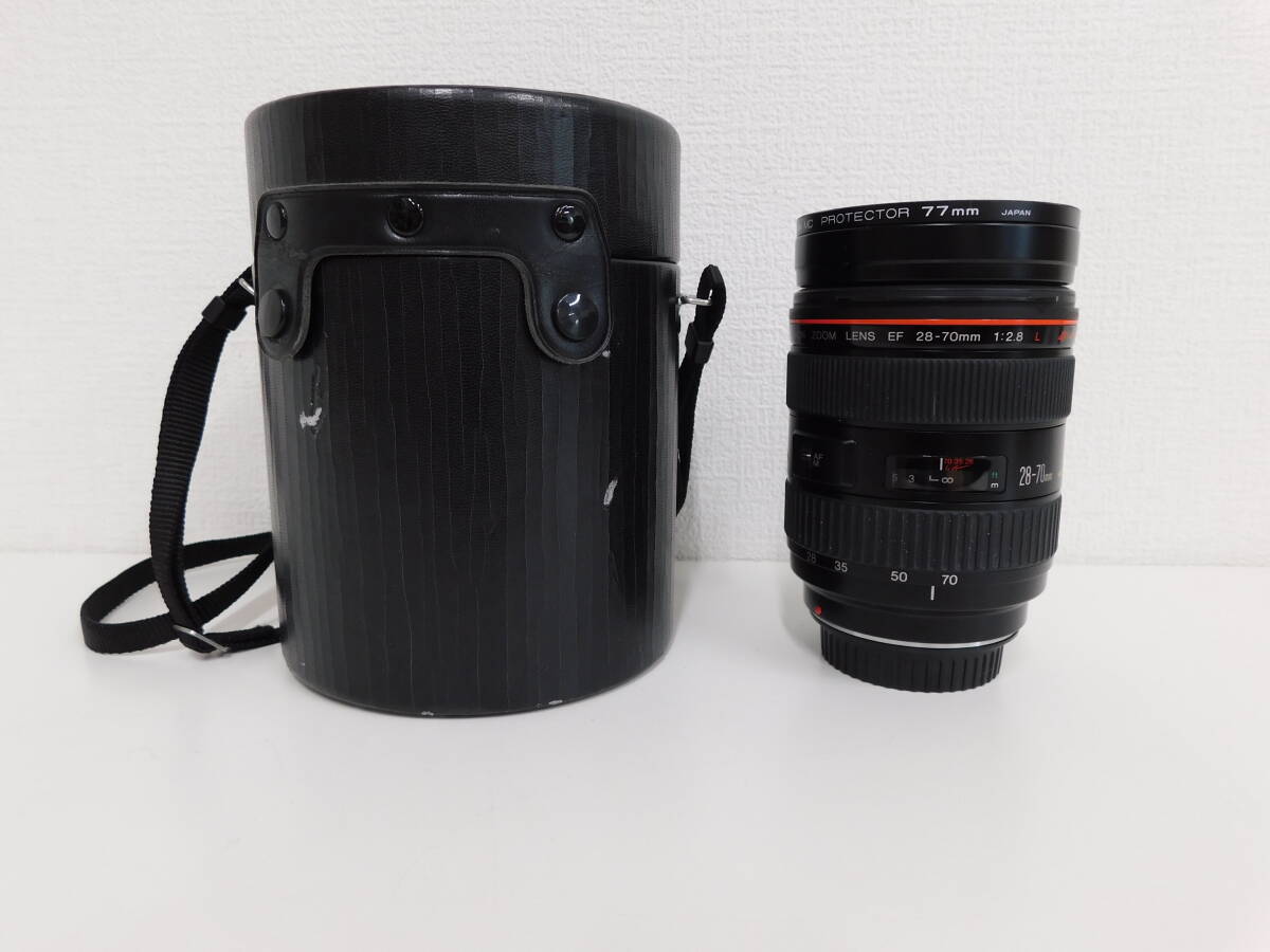 Canon EF 28-70mm F2.8L USM キャノン ZOOM レンズ Kenko MC プロテクター 77mm ケース付き ジャンク 現状品 激安1円スタート