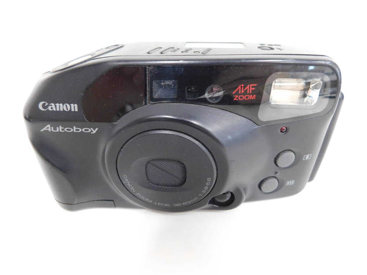 フィルムカメラ Canon キャノン Autoboy オートボーイ ANF ZOOM カメラレンズ LENS 38-60ｍｍ コンパクト 黒 動作未確認 激安1円スタート