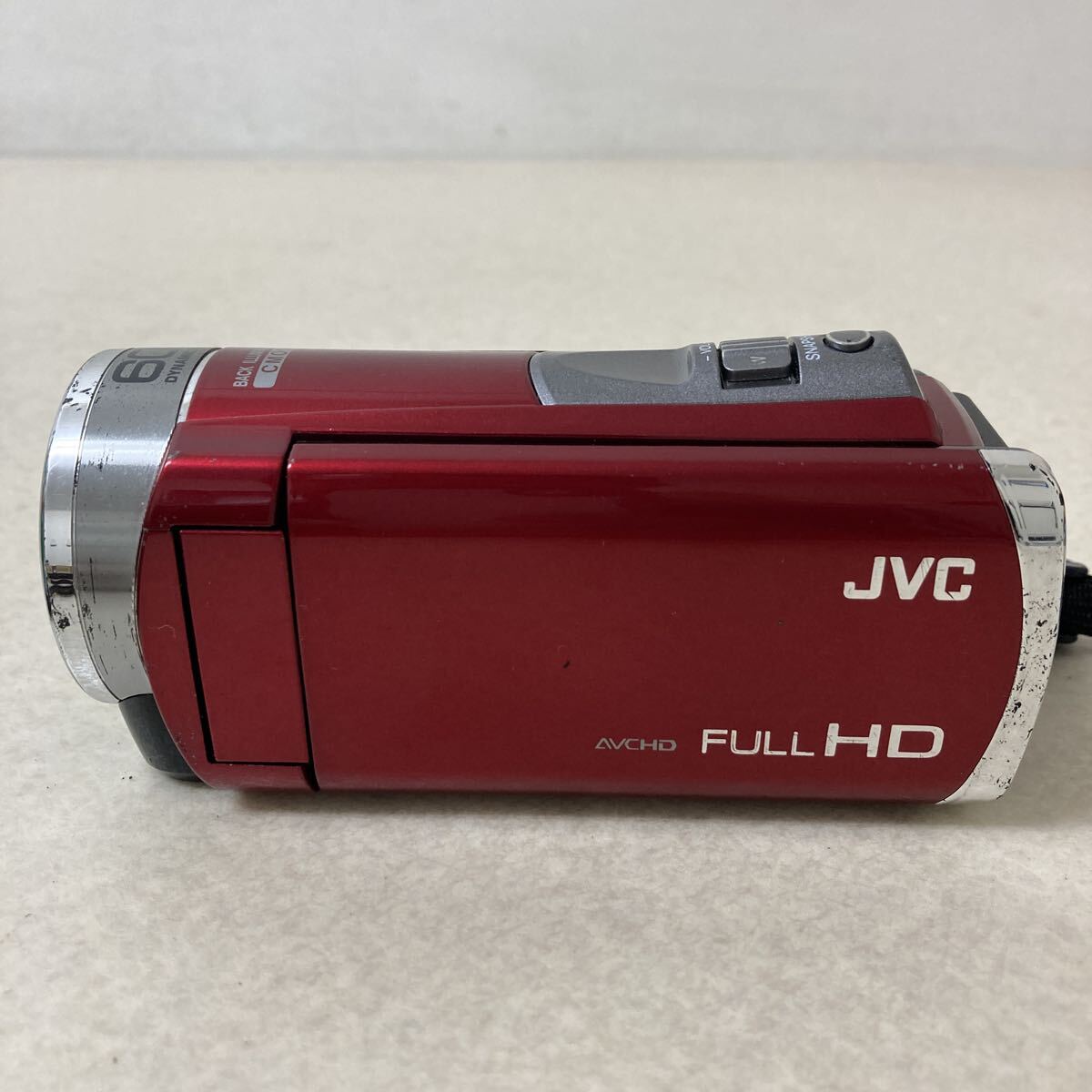 0805F5 JVC デジタルビデオカメラ GZ-HM133-R レッド 赤 動作確認済み