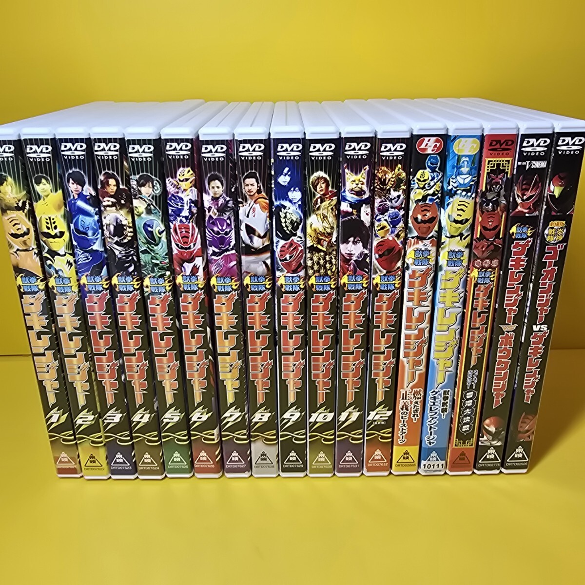 新品ケース交換済み　「 獣拳戦隊 ゲキレンジャー 」 12巻+関連5作　DVD全17巻セット
