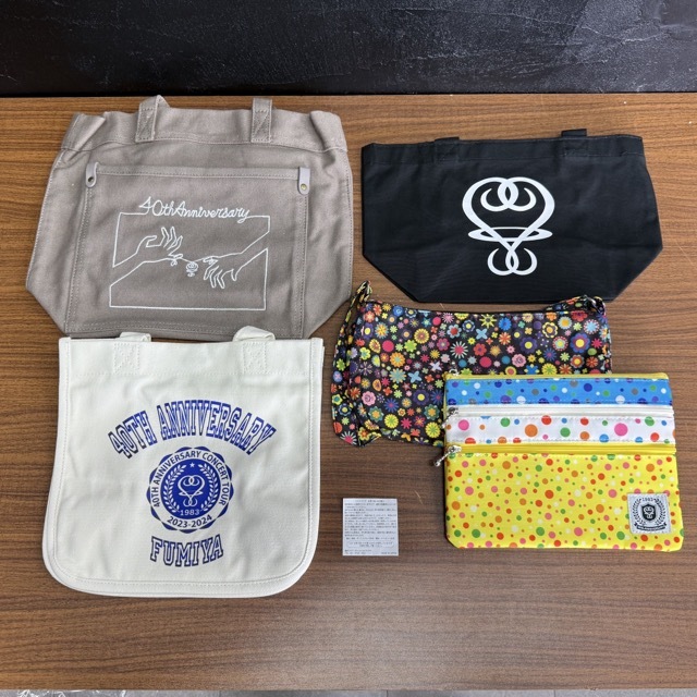 未使用 藤井フミヤ FUMIYA 40周年 トートバッグ ポーチ バッグ グッズ 5点セット まとめて 40th Anniversary アーティスト グッズ/517799