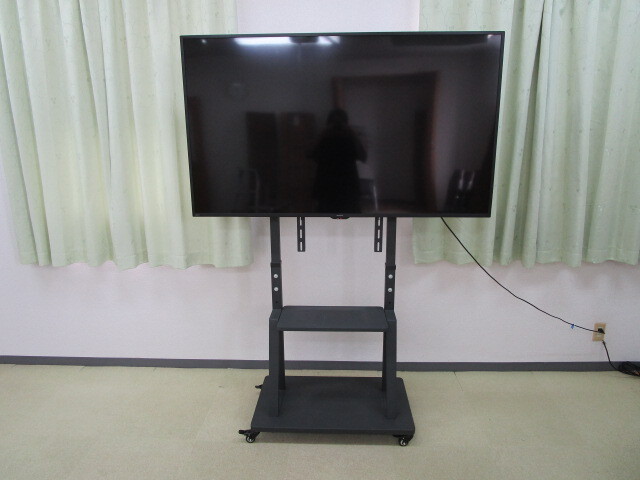 ①SHARP　65型　液晶テレビ　モニター　4T-C65CH1　2021年製　unhoテレビスタンド付　現状品