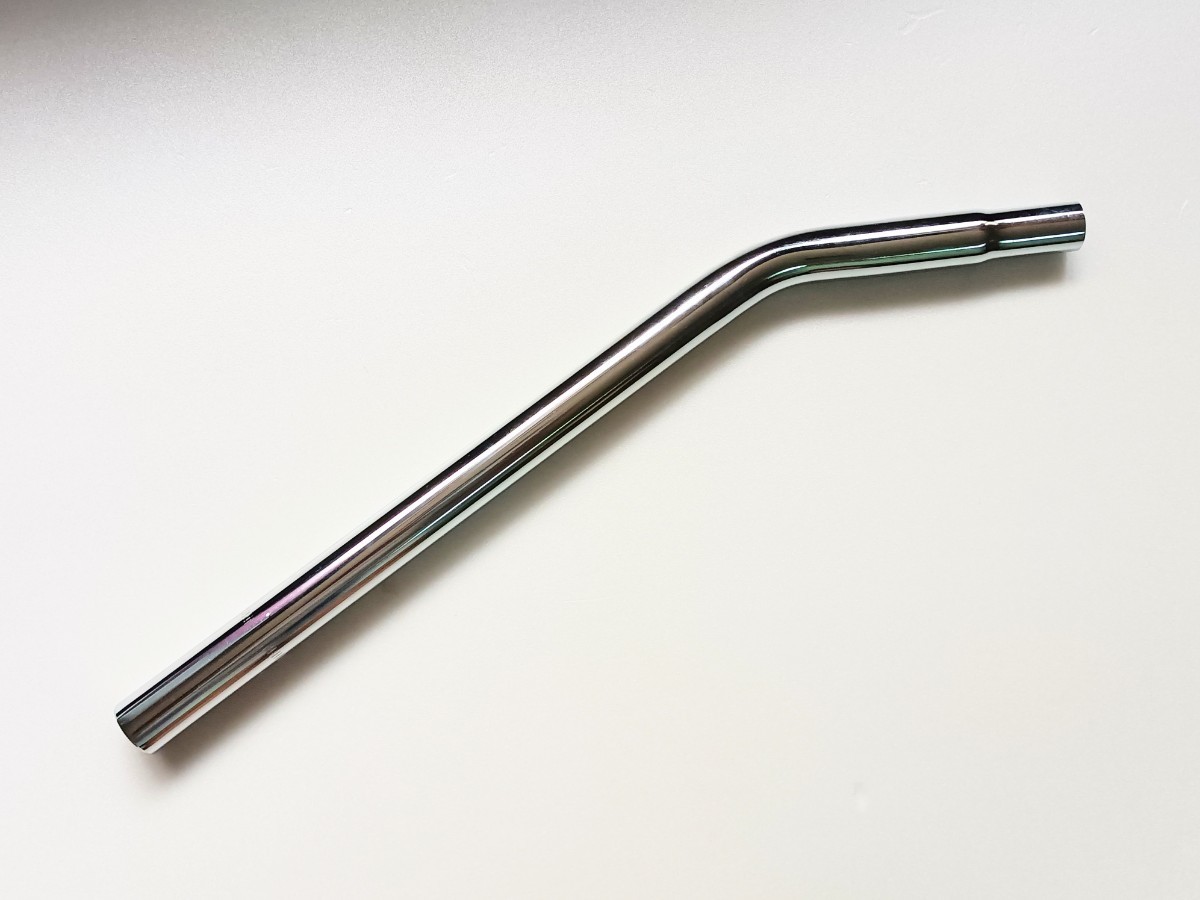 ＜新品 即決＞ レイドバックシートポスト クロモリ CP仕上げ φ25.4ｍｍ ｘ 450ｍｍ BMX