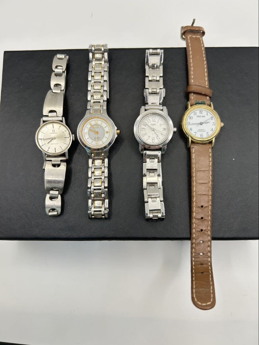 K7013 OMEGA DEVILLE CITIZEN EXCEED SEIKO ALBA FREE WAY 腕時計 時計 レディース クォーツ まとめ4点 オメガ シチズン セイコー