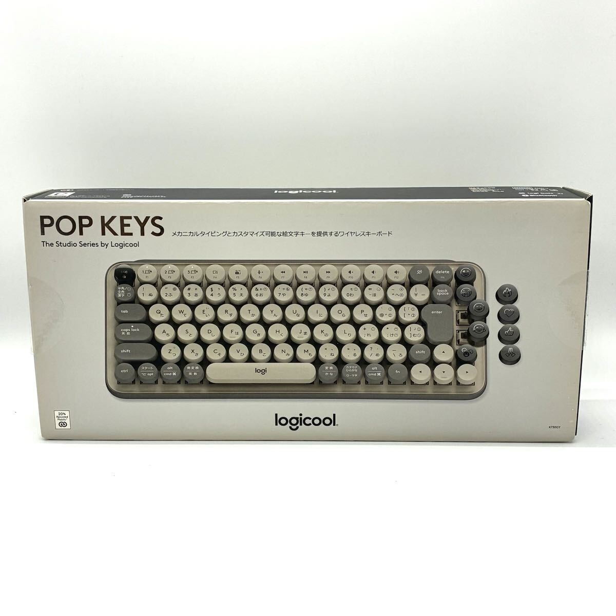 【オススメ】☆ Logicool ロジクール POP KEYS K730GY ワイヤレスキーボード YR0080 ☆ 85キー／日本語／パソコン周辺機器
