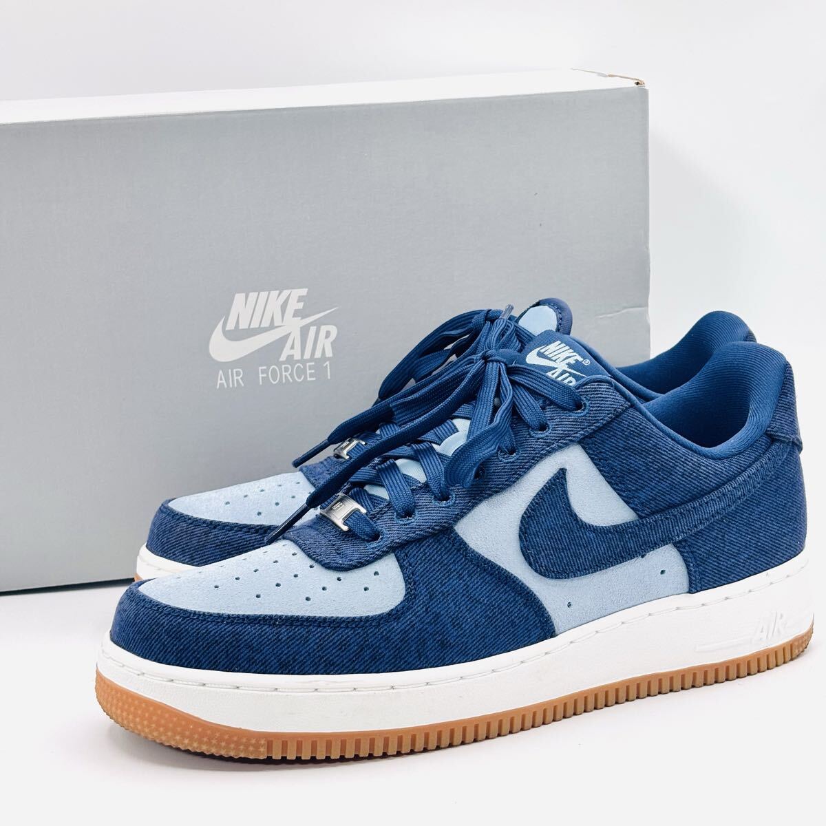 【オススメ】☆ NIKE AIR FORCE ナイキ エアフォース 1 ’07 LV8 デニム IR0951-400 26.5㎝ ☆ ウォーンブルー / ネイビー / AF1 / 箱付き
