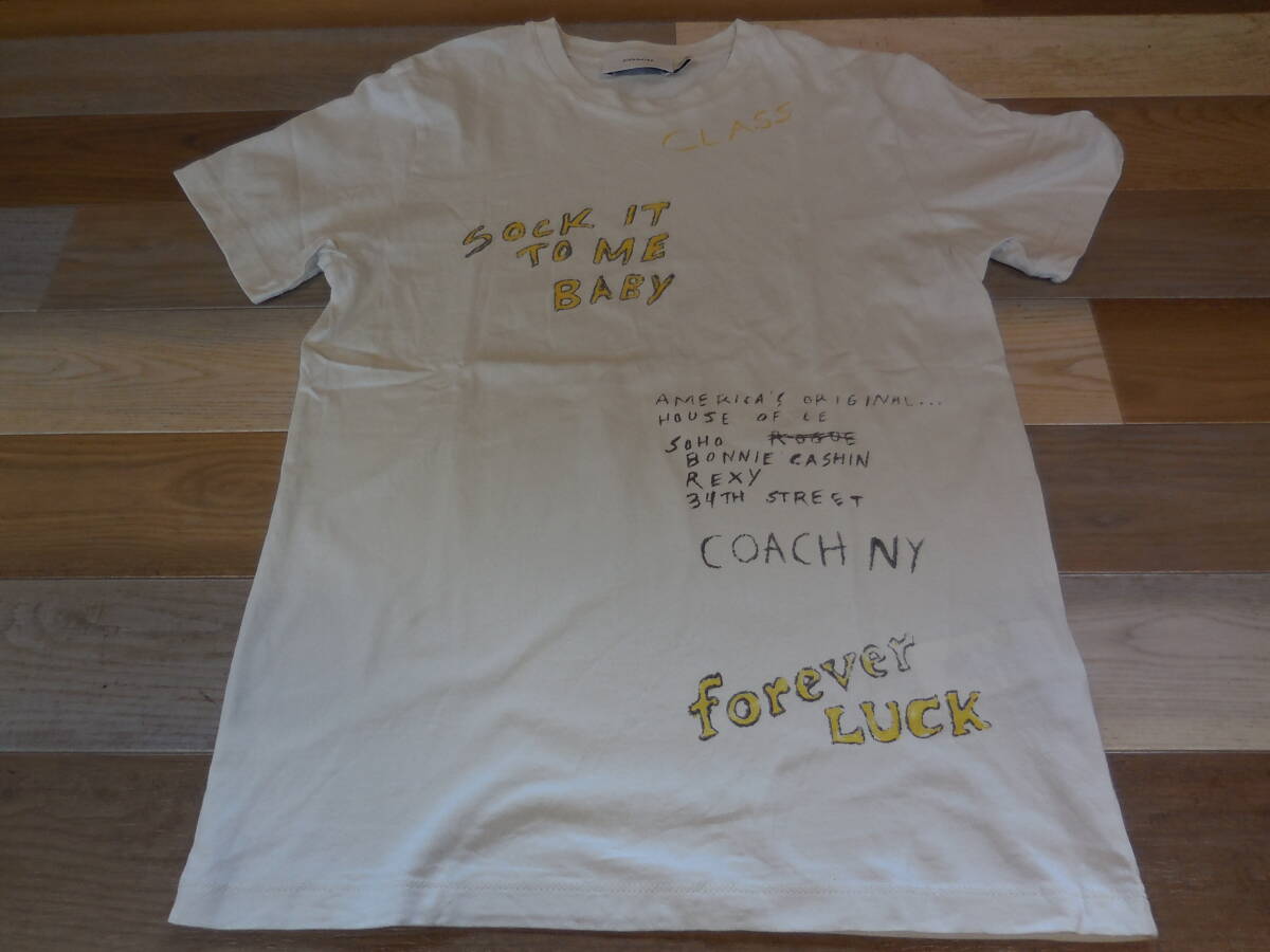 現状品 COACHＴシャツ Sサイズ シミ有 激安1円スタート A
