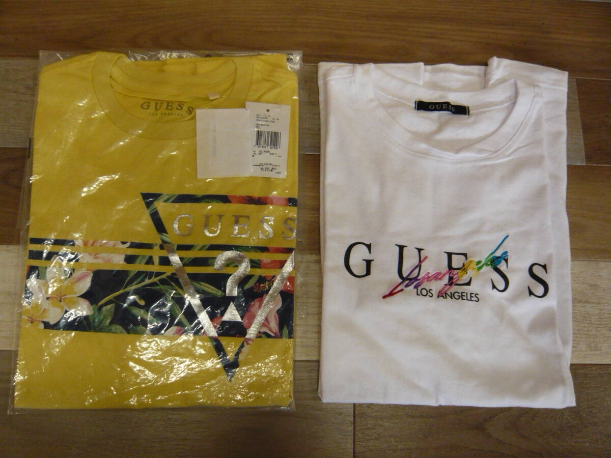 現状品 GUESS Tシャツ 未使用1点含む計２点 Sサイズ1点 Ｍサイズ１点 激安1円スタート A
