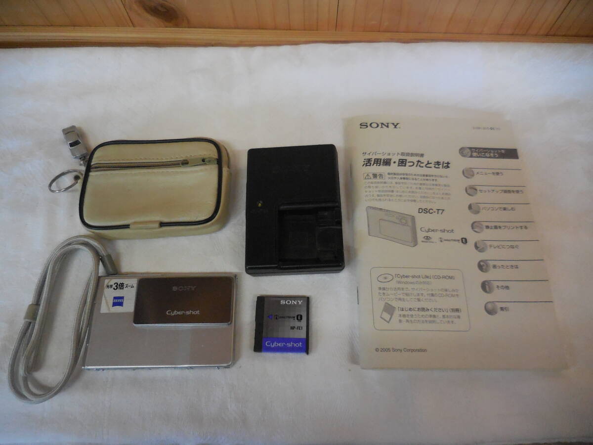 現状品 簡易動作確認済 初期化済 SONY コンパクトデジタルカメラ Cyber-shot DSC-T7 激安1円スタート A-25