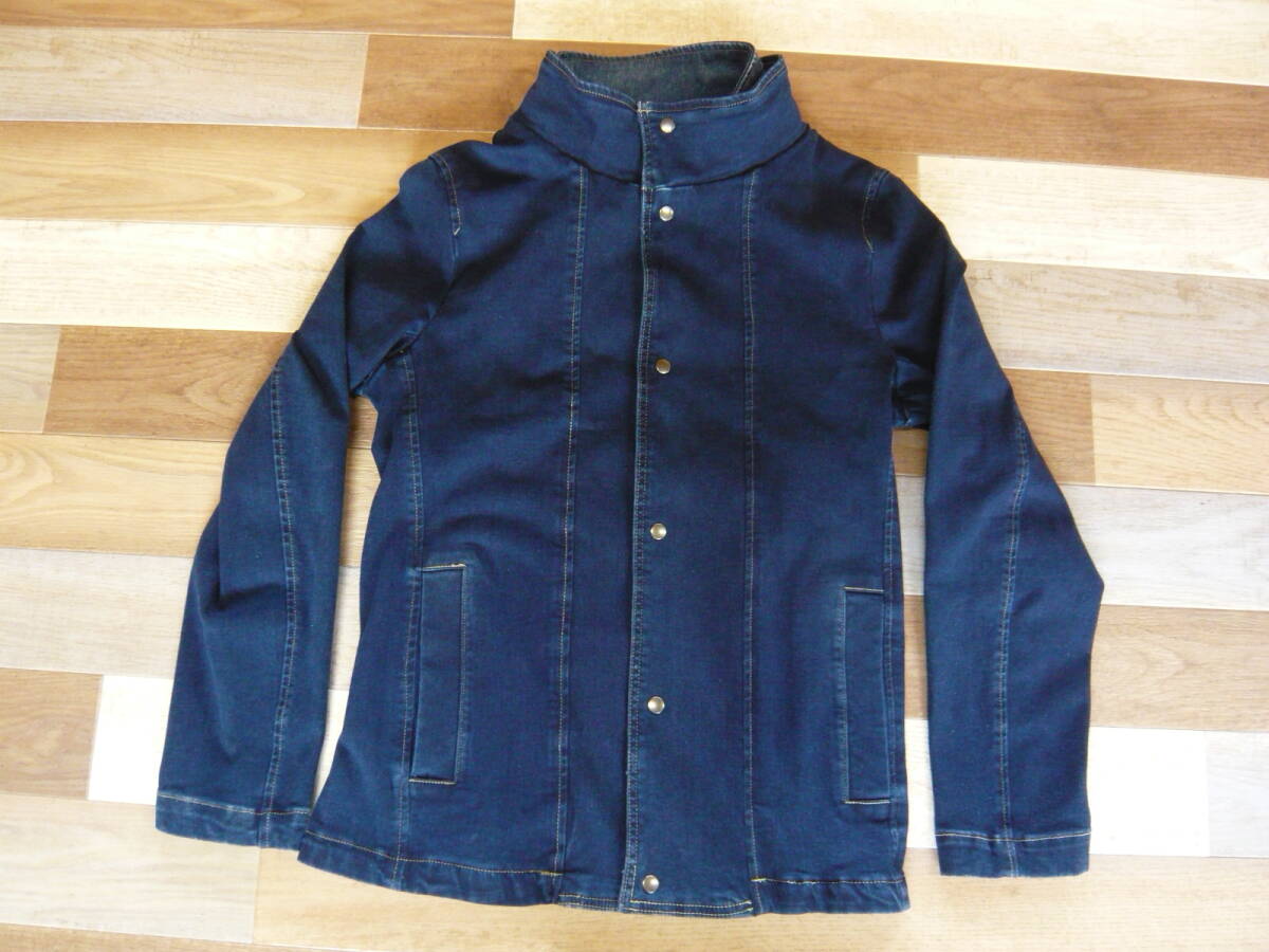 現状品 MICHEL KLEIN HOMME ダブルカラーデニムブルゾン 48サイズ MKJDC-02290 激安1円スタート A