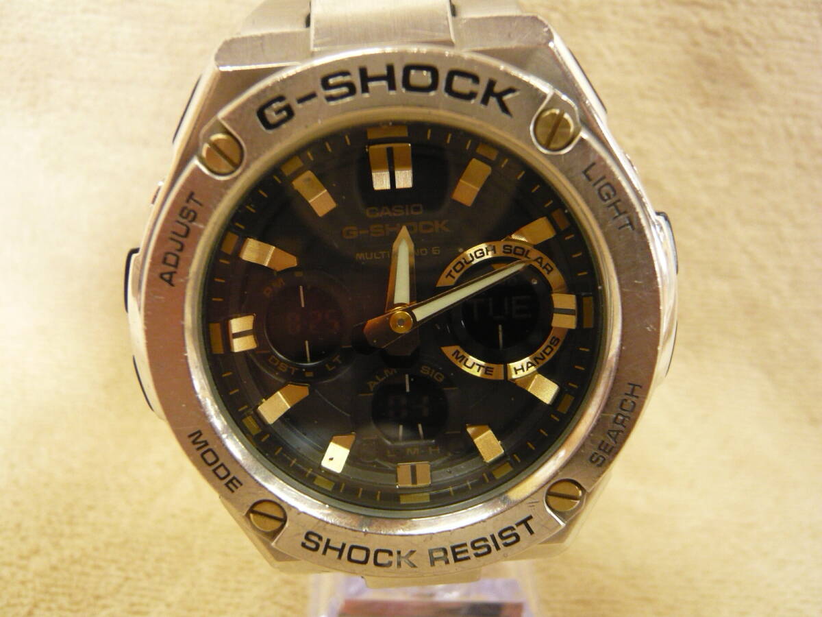 現状品 稼働確認済 CASIO G-SHOCK 腕時計 GST-W110D 細かい傷有 ベルト裏汚れ有 激安1円スタート A