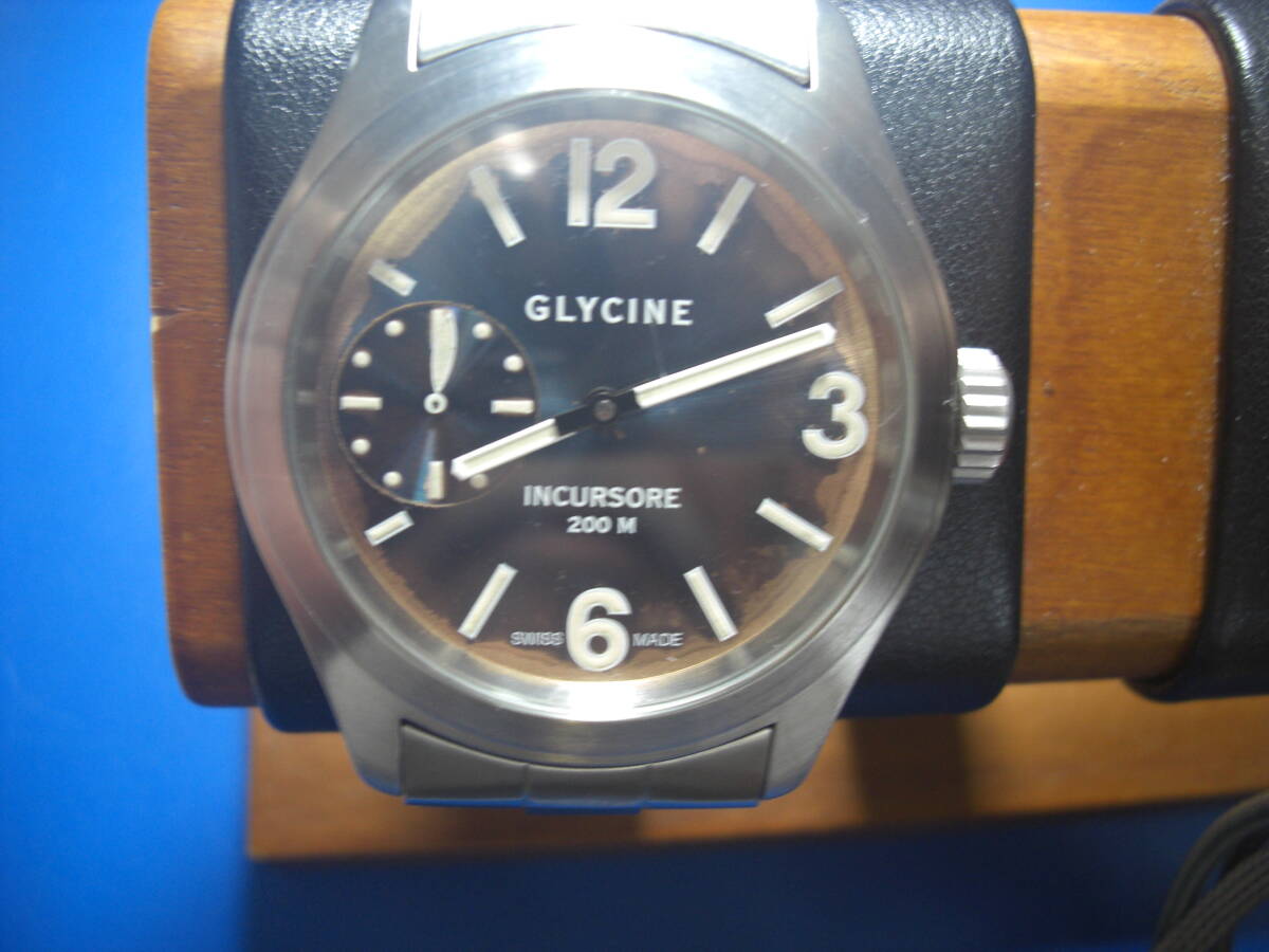 0325　GLYCINE　INCRSORE　200ｍ　ミリタリー　メンズ手巻き腕時計