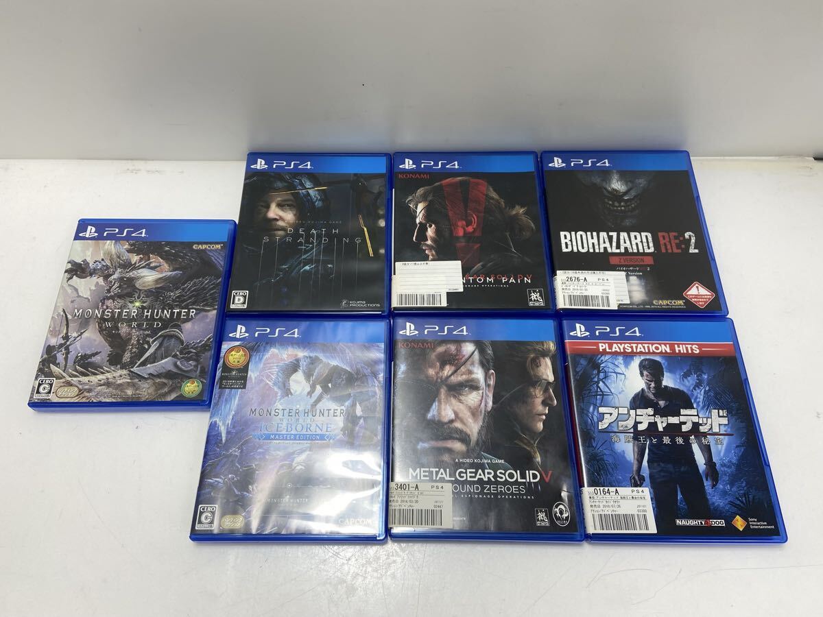 C2H2-3-60803X2 PS4 ソフト 7本セット 動作確認済 バイオRE:2 デススト MGS5 MHW アイスボーン アンチャーテッド