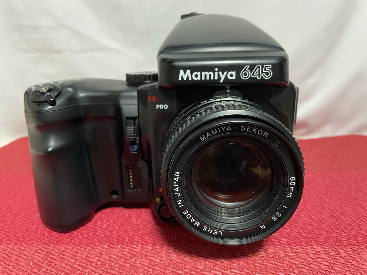 Mamiya 645 pro body sekor C 80mm f2.8 N lens film camera MF grip マミヤ 中判カメラ　ボディ　レンズ グリップ