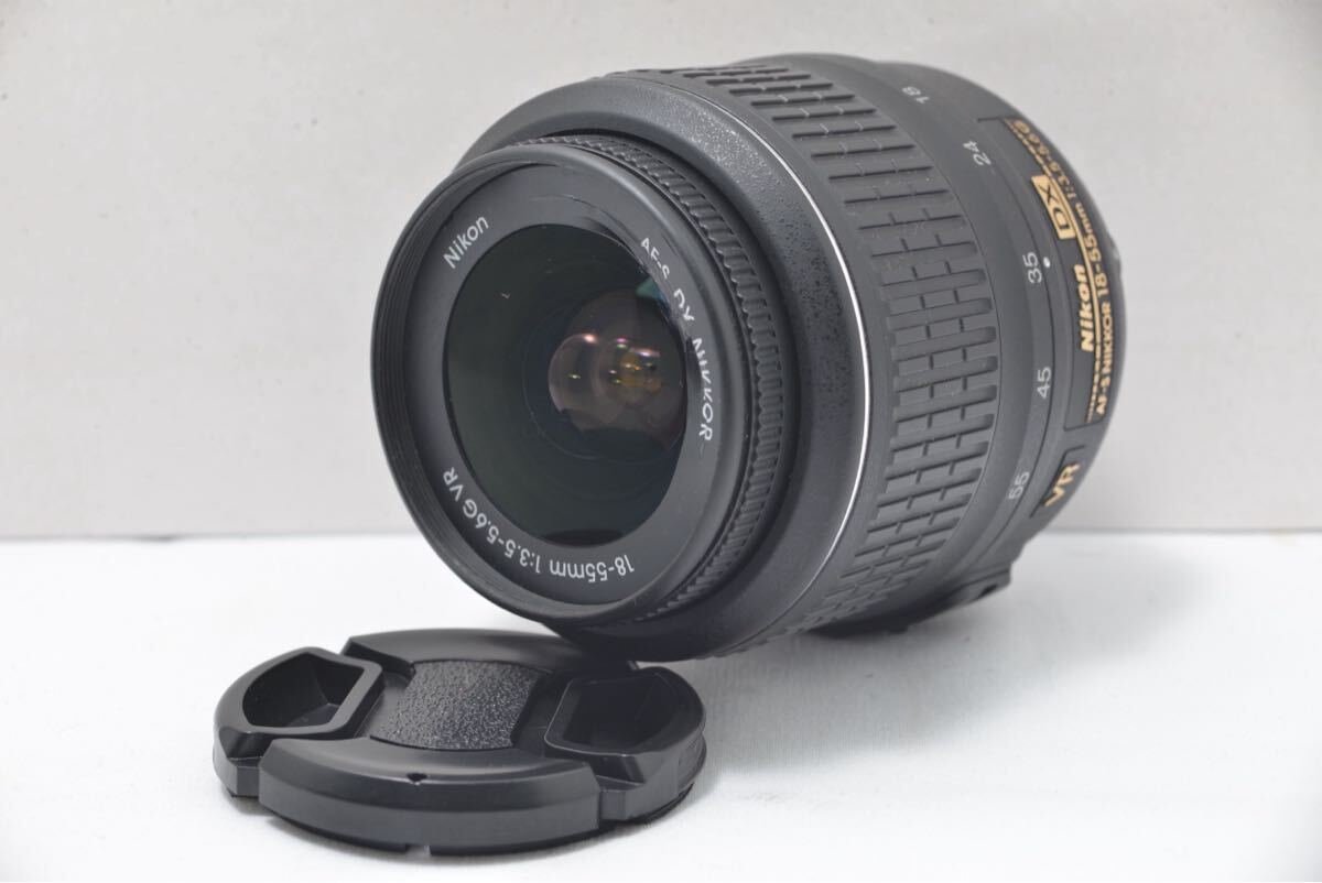 【ジャンク/動作難あり】Nikon AF-S DX NIKKOR 18-55mm F3.5-5.6G VR フロントキャップ付 / 凹み・AF不可 部品取り・修理前提 Nikon