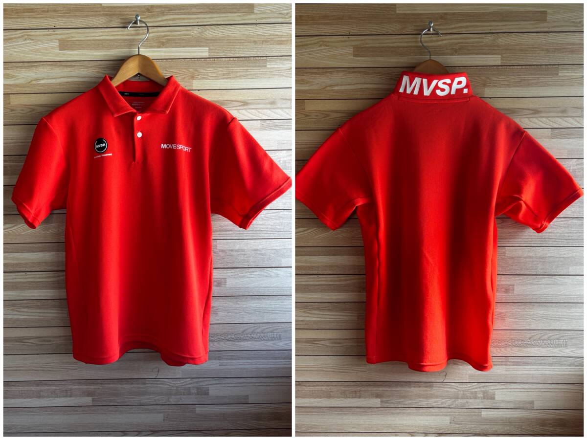 セール★サイズ M★DESCENTE デサント MOVE SPORT ムーブスポーツ 半袖 シャツ ポロシャツ クーリング機能 -3℃ オレンジ 春夏 春 夏 秋