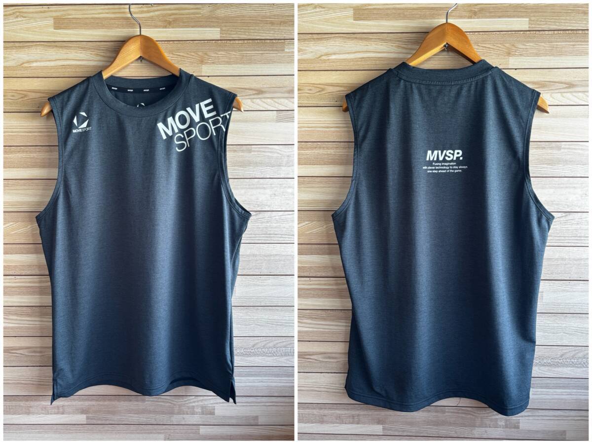 ★大きい サイズ XO XXL 3L★DESCENTE MOVE SPORT ムーブスポーツ ノースリーブ シャツ 遮熱クーリング -3℃ タンクトップ ブラック 黒