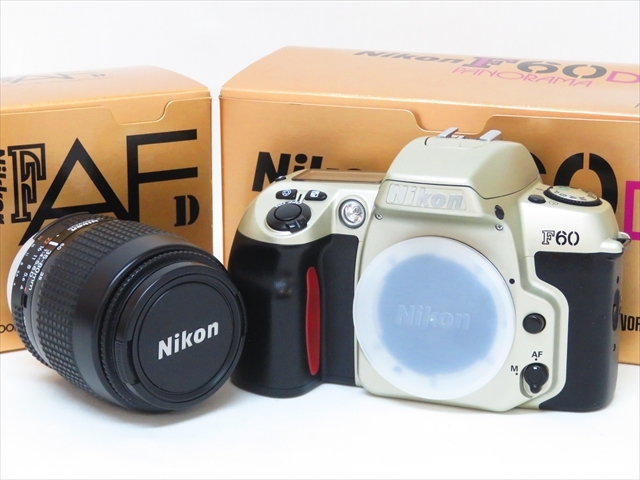 ◆◇Nikon ニコン F60D PANORAMA メタリック + AF NIKKOR 35-80mm F4-5.6D 一眼レフ 箱・説明書付 通電確認済◇◆