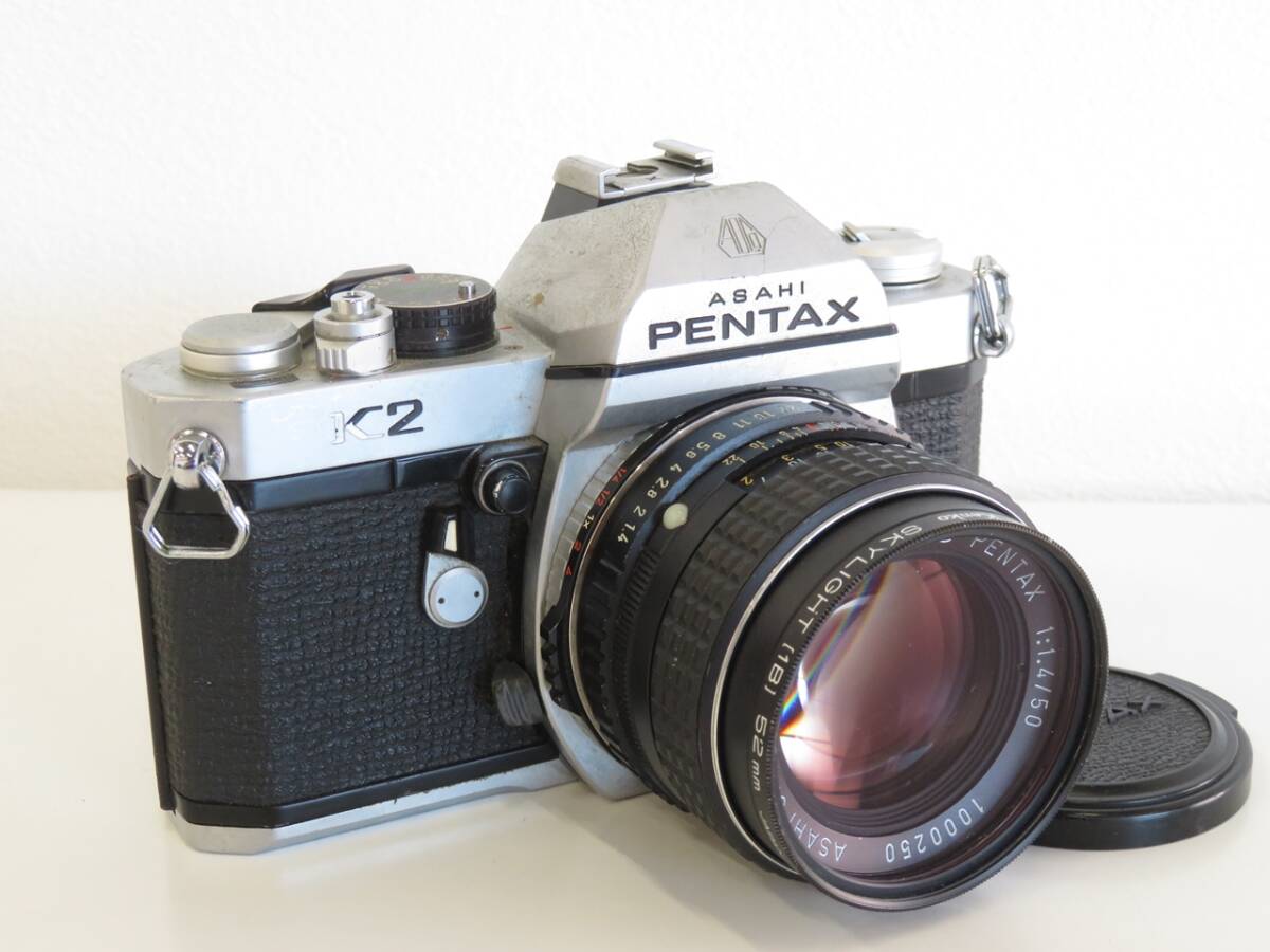 シャッター動作OK ASAHI PENTAX アサヒ ペンタックス K2 一眼レフカメラ SMC PENTAX 1:1.4/50 ボディ レンズ セット