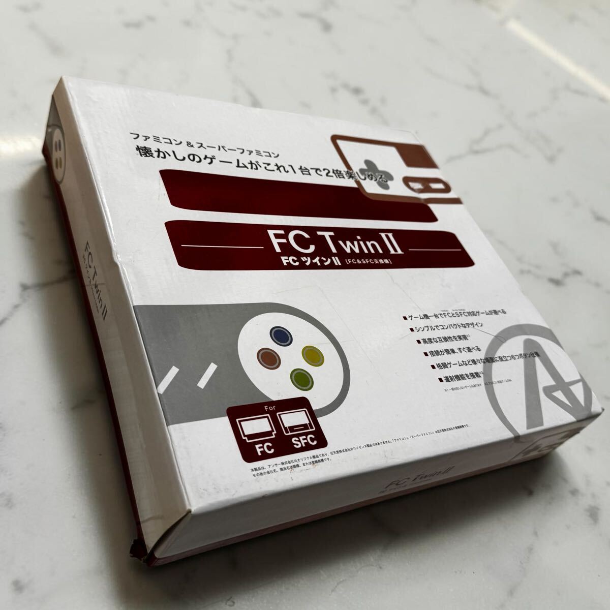 【1000円スタート】未使用保管品 FC Twin II FCツインII ファミコン スーパーファミコン互換機 本体 完品 元箱付