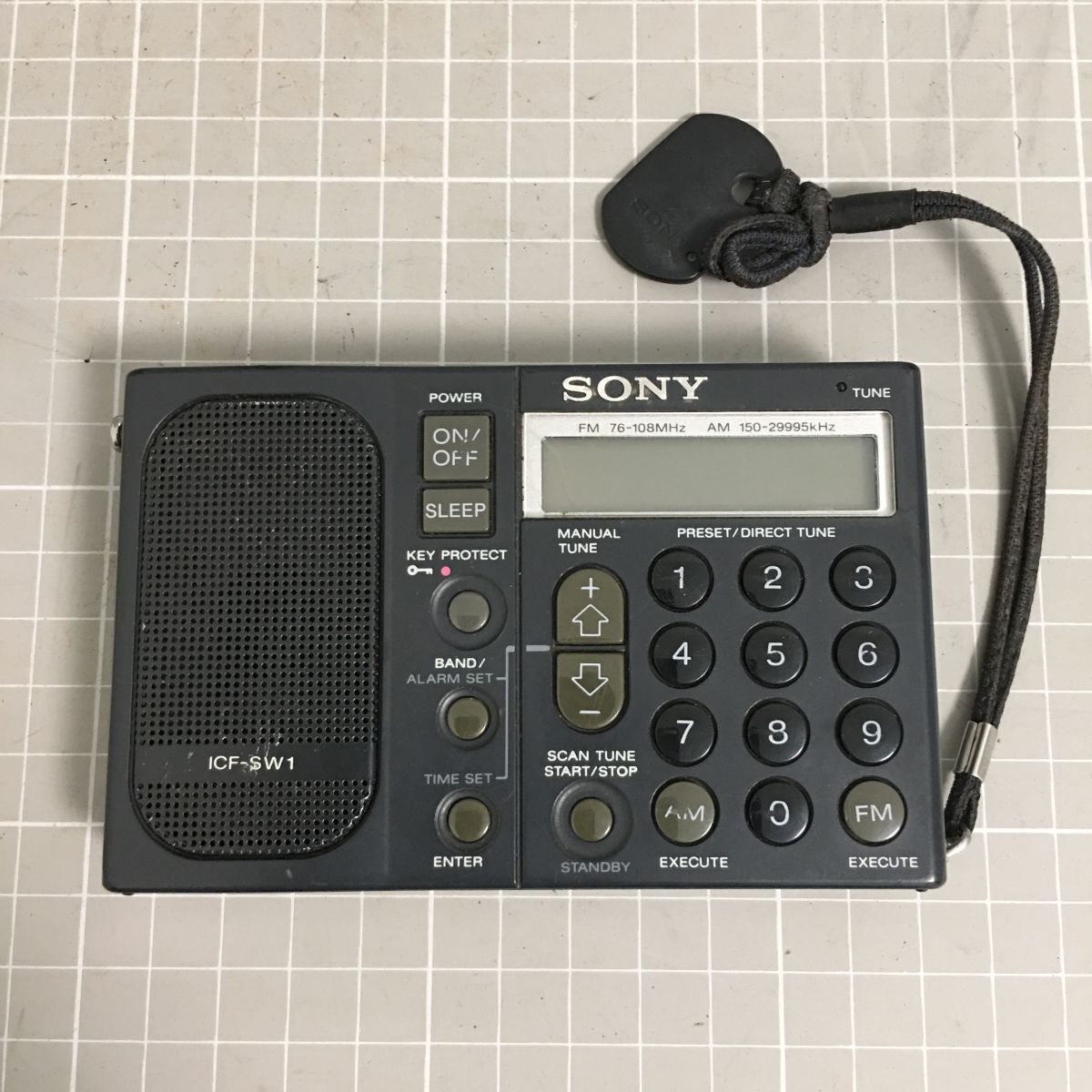 管壱ね SONY ICF-SW1 BCLラジオ ワールドバンド受信機 レシーバー 短波ラジオ ポータブル レトロ家電 長期保管品 現状品