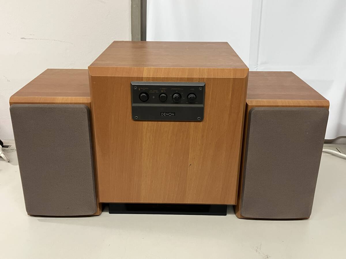 石2608-1110　スピーカー セット　DENON　DSW-11R　サブウーファー　USC-MS777　デノン　オーディオ機器　中古品　ヤ140
