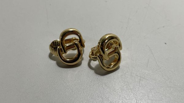 O2608-1101 Christian Dior CDロゴ イヤリング ヴィンテージ ゴールドトー 宅急便コンパクト