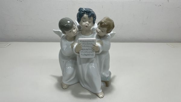 石2608-1033 【美品】LLADRO リヤドロ 天使のコーラス 4542 聖歌隊 フィギュリン 陶器人形 ヤ60