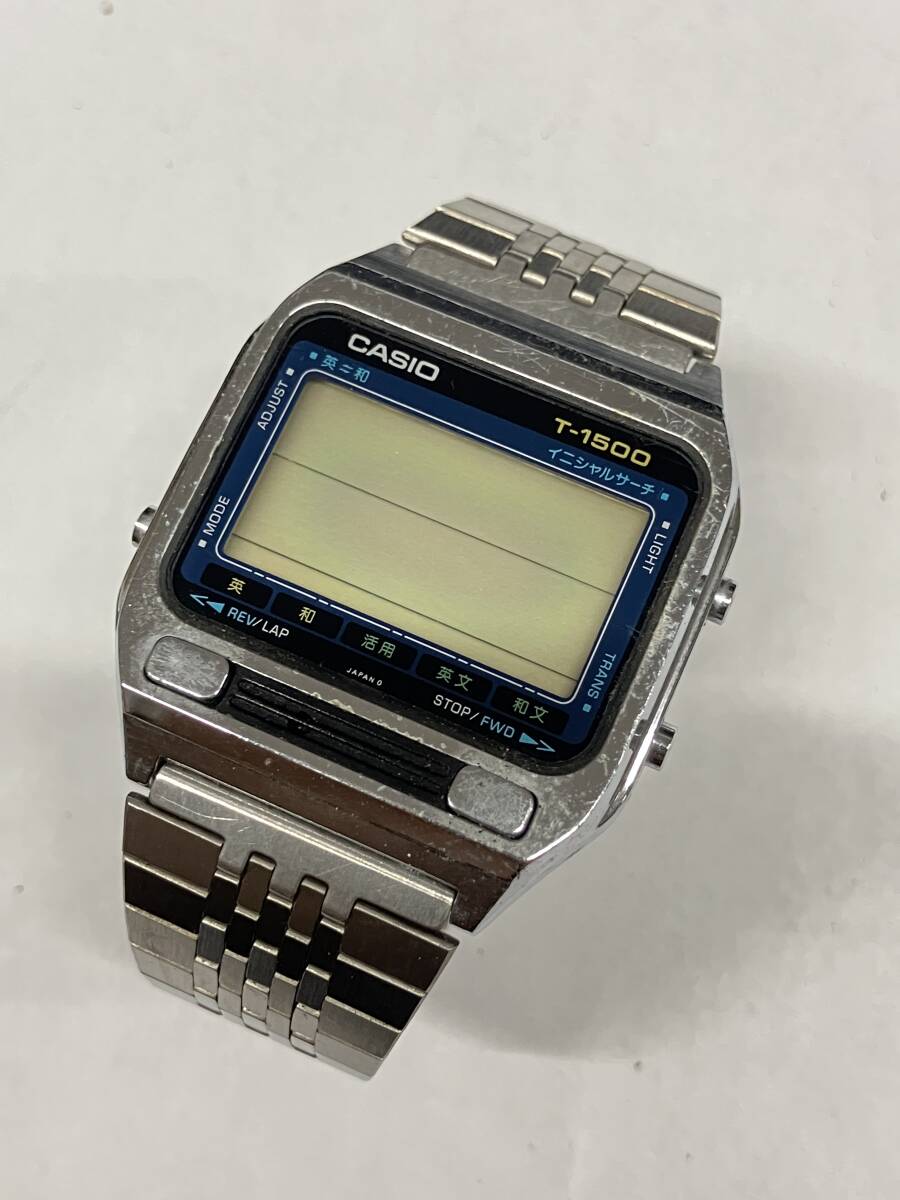 石2608-1071　腕時計　CASIO　T-1500　カシオ　デジタル　スクエア　中古品　ネコポス