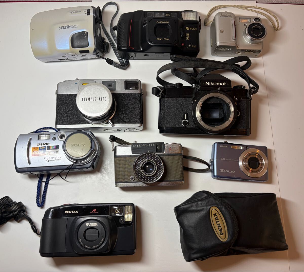 #1 カメラ デジカメ まとめ売り ケース 動作不明品 OLYMPUS SONY CASIO など