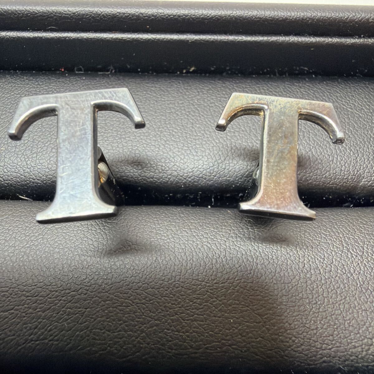 #1 TIFFANY ティファニー カフリンクス SILVER Tロゴ