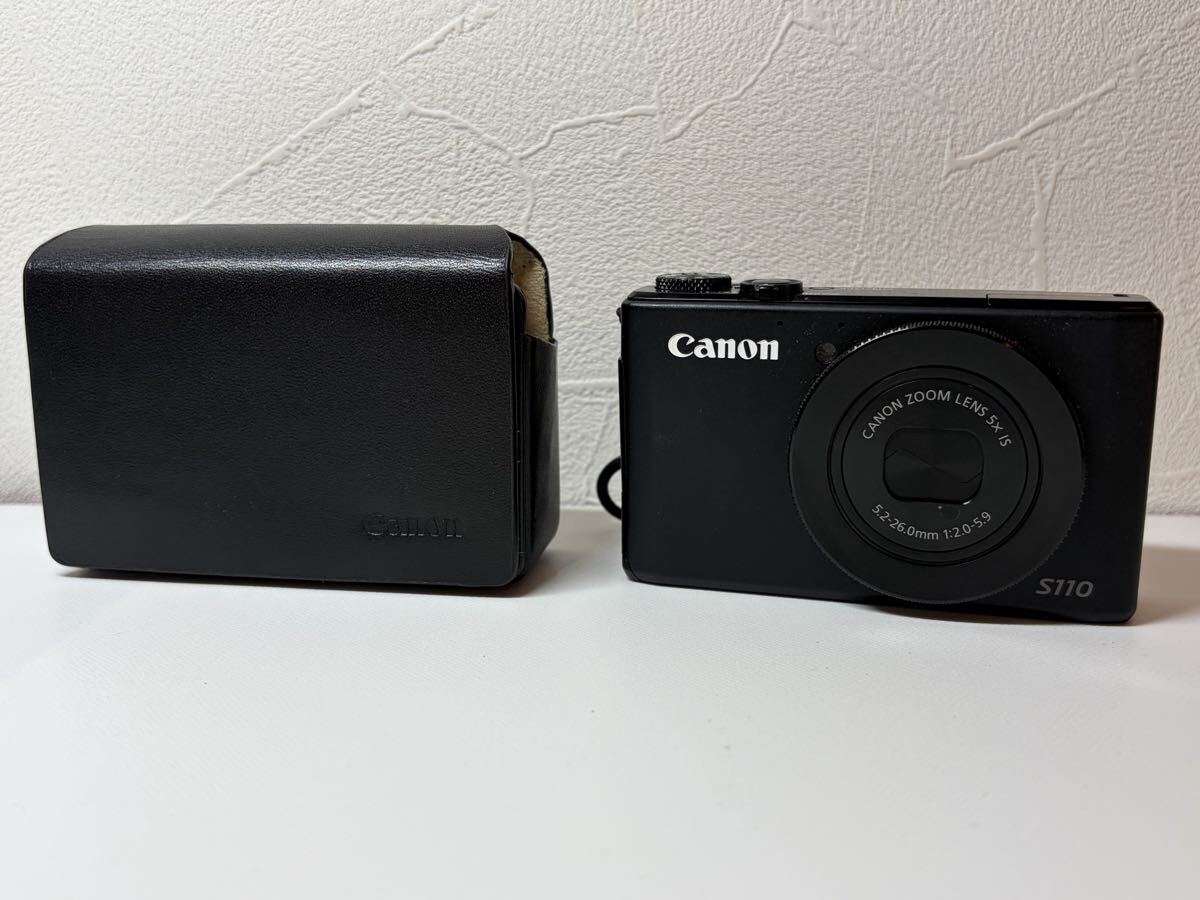 #5 canon S110 デジカメ コンパクトデジタルカメラ PowerShot パワーショット ブラック ケース付