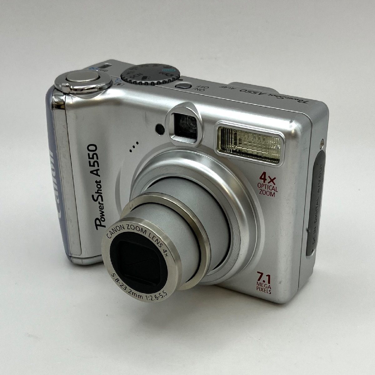 1円～/Canon/キャノン/PowerShot/A550/PC1230/シルバーカラー/デジタルカメラ/デジカメ/通電確認済/シャッターOK/ジャンク/K004