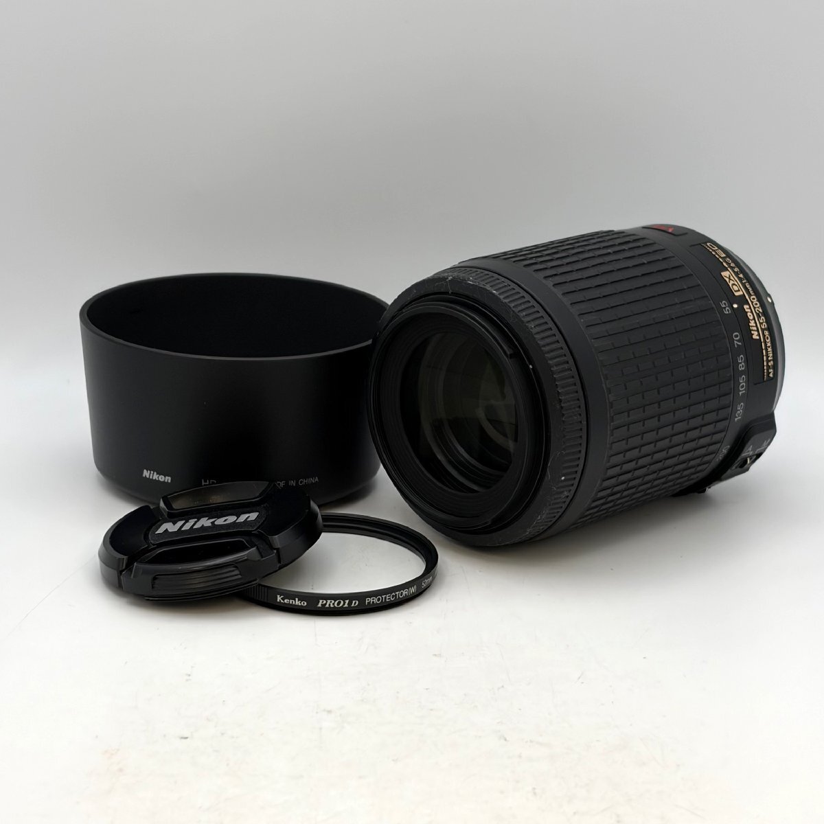 1円～/Nikon/ニコン/DX/AF-S/NIKKOR/55-200mm/F4-5.6G/ED/VR/レンズ/一眼カメラ用/AF/オートフォーカス/動作確認済/ジャンク/N002